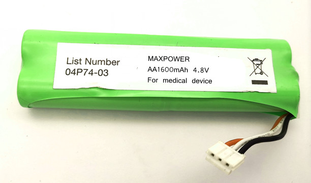 Scarico del pacchetto 3C della batteria di NIMH AA1600mAh 4.8V per l'apparecchio medico con la certificazione dell'UL IEC/EN61951