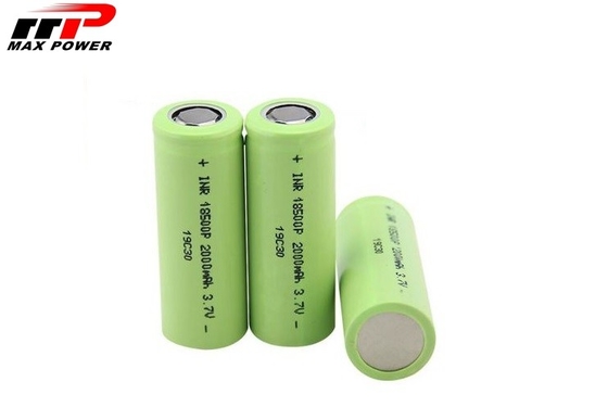 3.7V 18500 2000mAh batteria ricaricabile agli ioni di litio 1000 cicli di scarica rapida