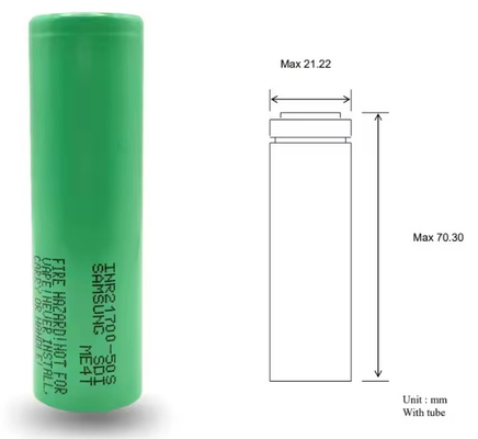 Grado originale A 21700 Batteria al litio ad alto drenaggio 21700 3.6V 5000mAh INR21700-50S Max 45A Scarica