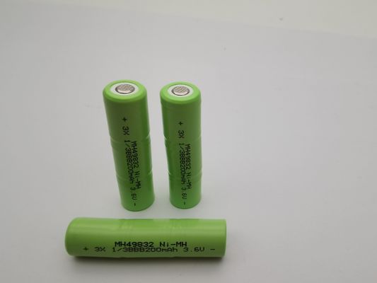 UL 3.6V 200mAh NIMH Rechargeable Batteries 1/3BBB custom nimh battery pack ready to use nimh batteries long cycle life Batterie ricaricabili per il consumo di energia elettrica