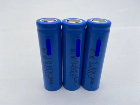 14500 3,7 V 1000mah 800mAh Batteria ricaricabile agli ioni di litio Cellula OEM servizio CE UL CB