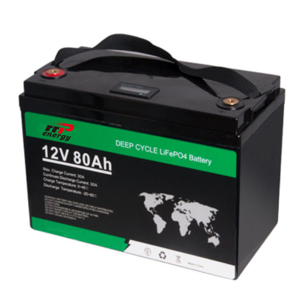 Ciclo profondo solare 12V 80Ah dell'Accumulatore litio-ione EV di stoccaggio Lifepo4 del carretto di golf