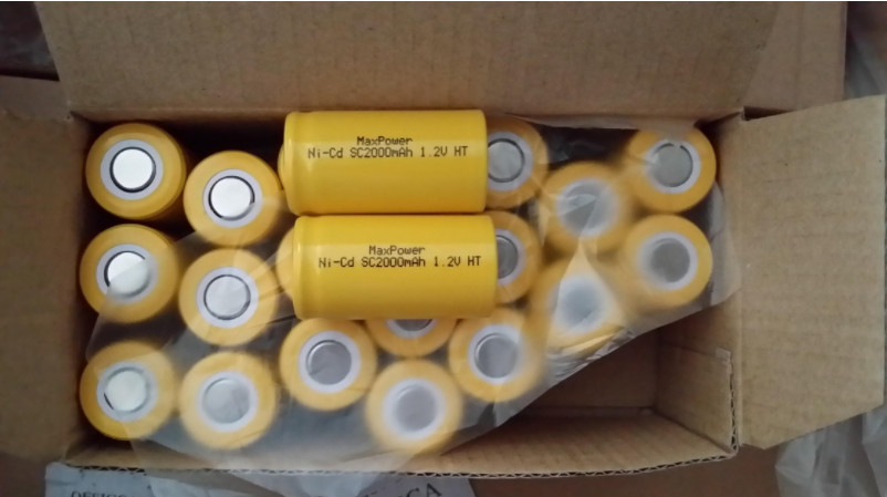 Batterie ricaricabili 2000mAh di dimensione 1.2V NICD dello Sc per illuminazione del LED