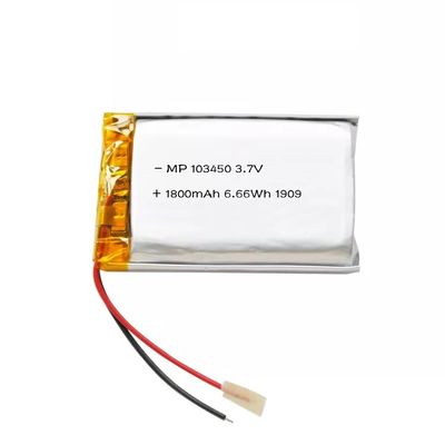 103450 batteria del polimero del litio del pacchetto della batteria di Lipo di alto potere di 1800mAh 3.7V