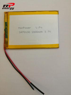 applicazione del taccuino del couter portatile 3.7V della batteria 3470100 del polimero del litio di capacità 2800mAh