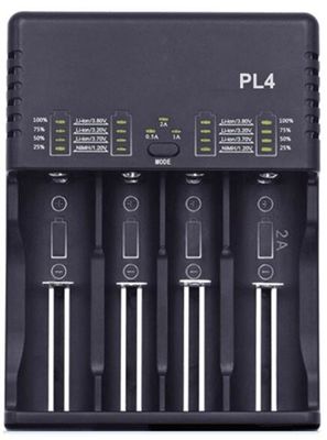 Materiale veloce LCD dell'ABS delle scanalature di Spped LiFePO4 NIMH NICAD 4 del caricabatteria del litio