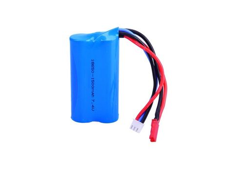 tasso di scarico delle batterie ricaricabili di ione di litio 7.4V 18650 1500mAh 15C per Aeromodel/giocattolo elettrico